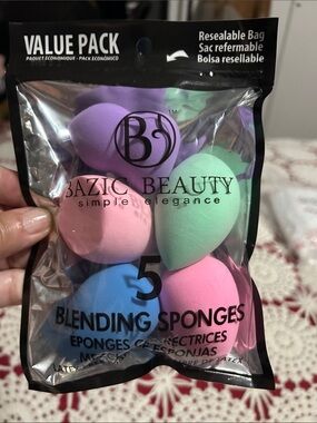 5-Piece Blending Sponge Set — Pink, Purple, Green, Blue